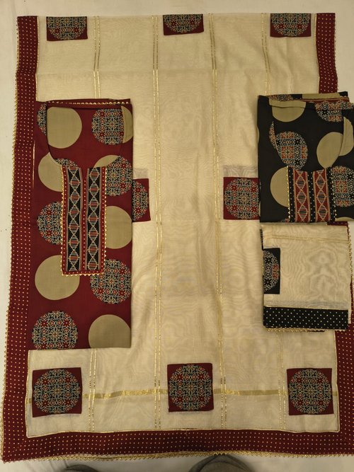 Unstitched suit flat-lay